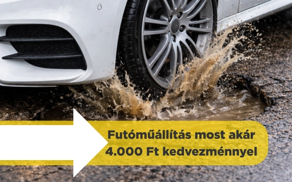 kedvezményes futóműállítás